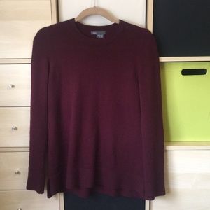 V I N C E cashmere oxblood pullover sweater SM